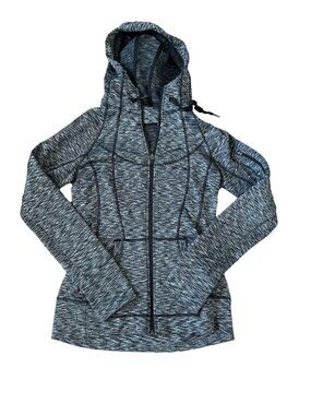 ATHLETA Gray Heathered Workout Hoodie Size Small
